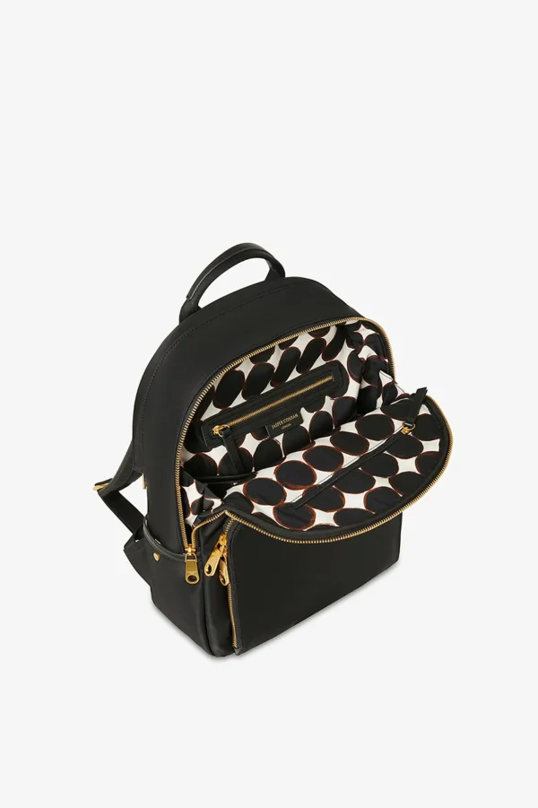 Jasper Conran Alana Backpack Dome Black Matte Smooth Cheap
