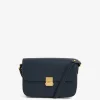 Jasper Conran Alexis Leather Crosshatch Cross Body Bag Navy Fine Grain Hot