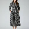 Jasper Conran Blythe Stripe Full Skirt Shirt Dress Best Sale