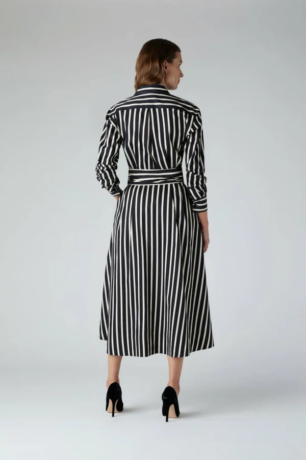 Jasper Conran Blythe Stripe Full Skirt Shirt Dress Best Sale