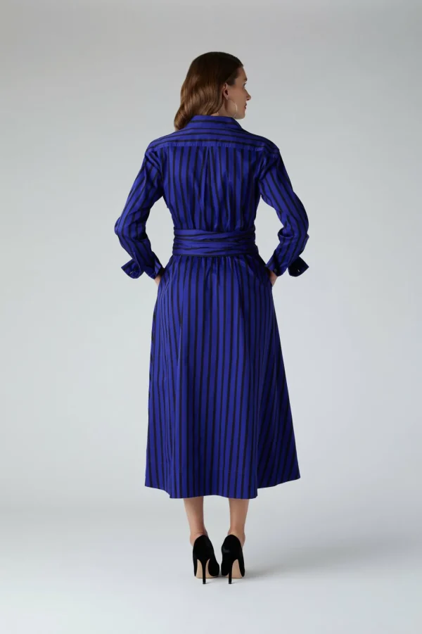 Jasper Conran Blythe Stripe Full Skirt Shirt Dress Best Sale