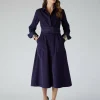 Jasper Conran Constance Needlecord Shirt Dress Blue Shop