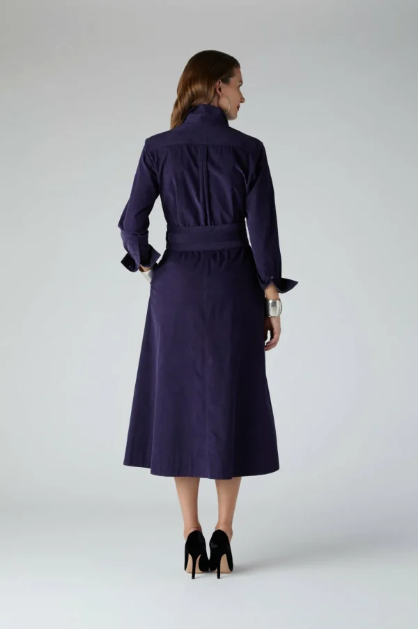 Jasper Conran Constance Needlecord Shirt Dress Blue Shop