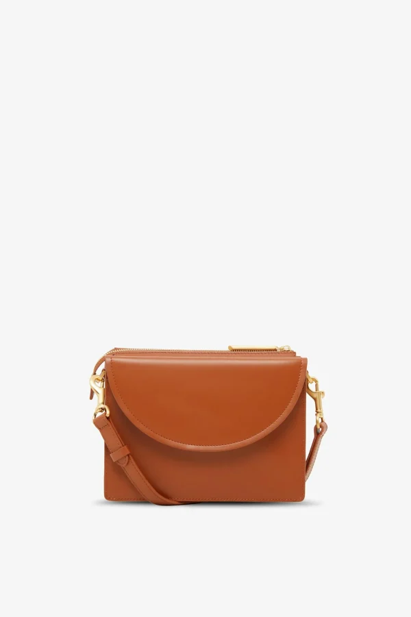 Jasper Conran Darcey Leather Double Flap Cross Body Bag Fashion