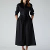 Jasper Conran Emily Pintuck Full Skirt Shirt Dress Fashion