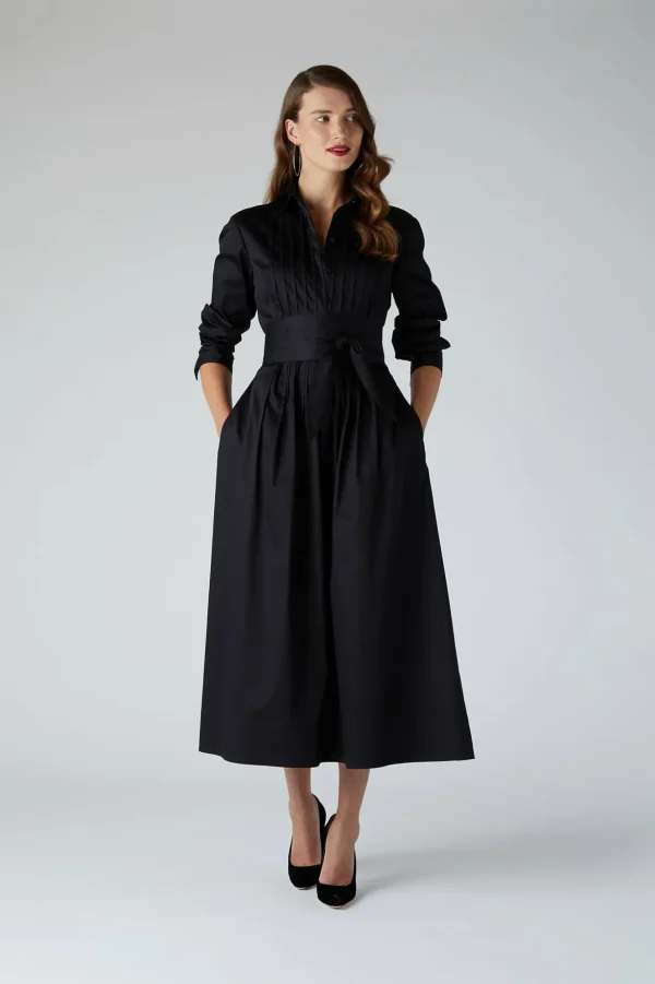 Jasper Conran Emily Pintuck Full Skirt Shirt Dress Fashion