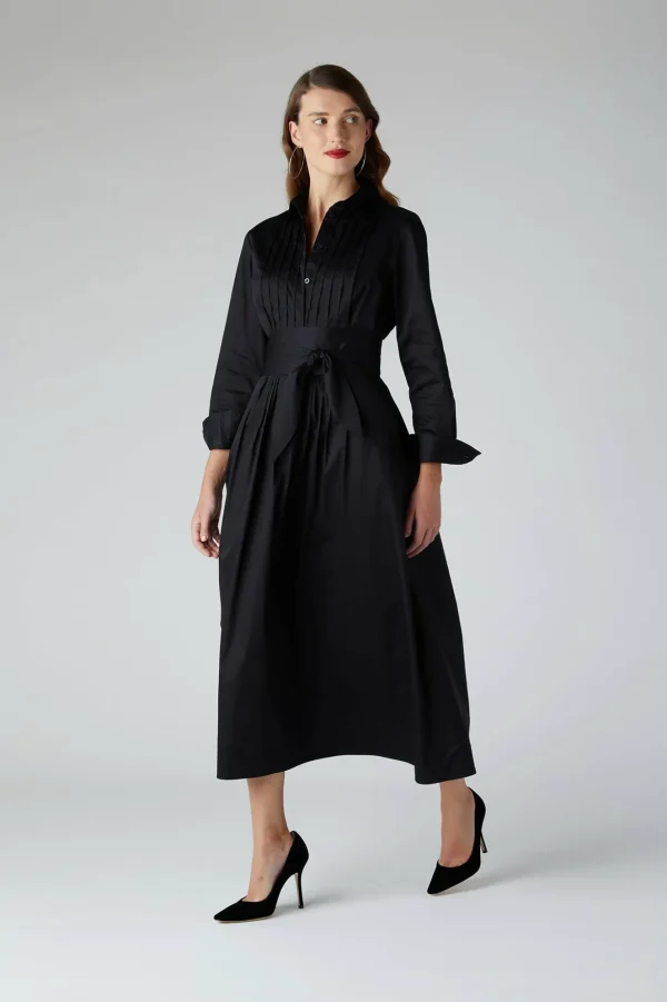Jasper Conran Emily Pintuck Full Skirt Shirt Dress Hot