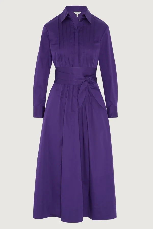 Jasper Conran Emily Pintuck Full Skirt Shirt Dress Hot