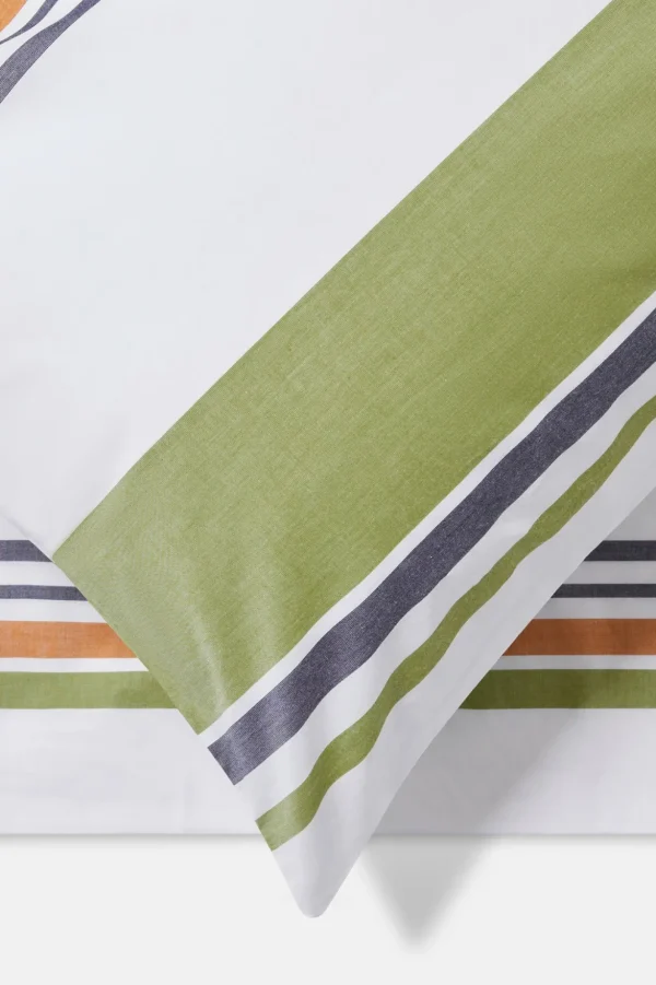 Jasper Conran Multi Stripe Percale Duvet Set Spinach Sudan Peacoat Stripe Best